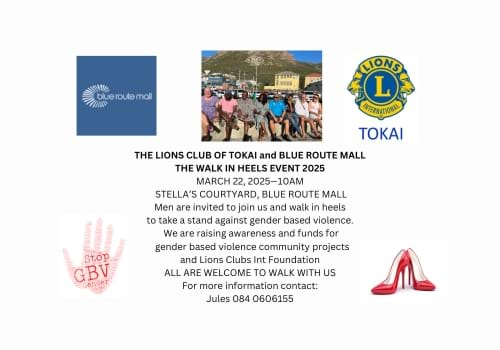 Tokai Lions Club walk in heels event