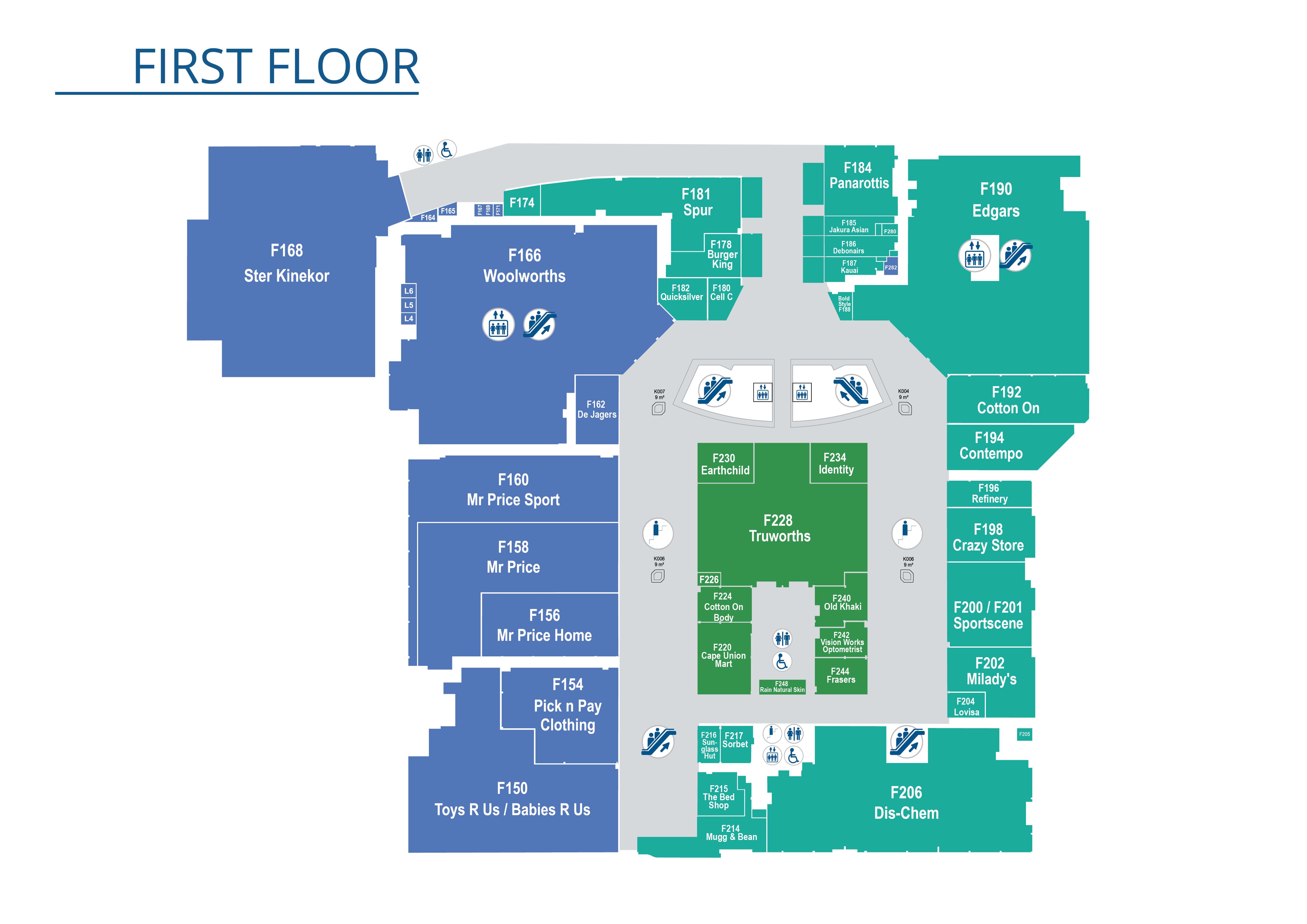 BRM Mall Map First Floor March 2026