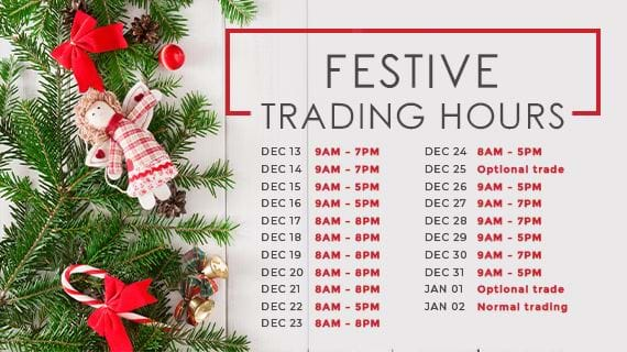 Festive Trading Hours