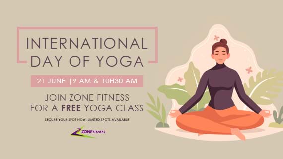 Free yoga classes at Zone Fitness in celebration of International Yoga Day on 21 June