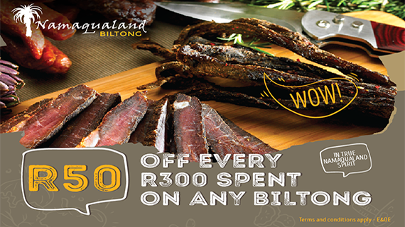 WIN With Blue Route Mall And Solely Namaqualand Biltong